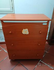 Cassettiera Fasciatoio con vasca integrata