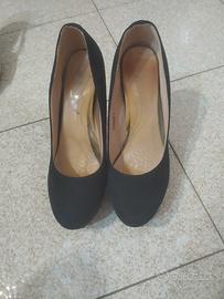 Scarpe décolleté scamosciate con tacco alto donna