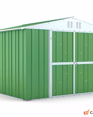 Box capanno giardino Acciaio 327x269 verde chiaro