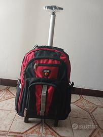 Zaino trolley AUKING rosso e nero - nuovo