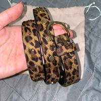 Cintura sued maculata marrone liujo con borchie