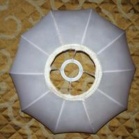 Paralume in stoffa frangiato