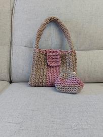 borsetta + portamonete all'uncinetto 