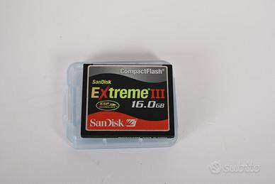 Scheda compact flash SanDisk 16 GB ETREME III, com