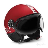 Casco momo classic fgtr red matt white