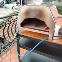 Forno a gas x pizza Masaniello con carrello 