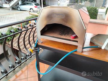 Forno a gas x pizza Masaniello con carrello 