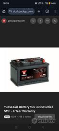 BATTERIA AUTO YUASA 74 Ah 680 spunto 