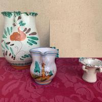 Lotto 3 ceramiche cannata brocca cantro Caltagiron
