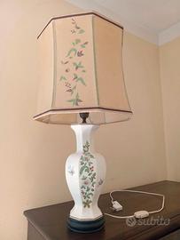 Lampada da tavolo vintage ceramica dipinta a mano