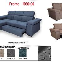 *PROMO DIVANO LETTO ESTRAIBILE CON CHAISE LONGUE