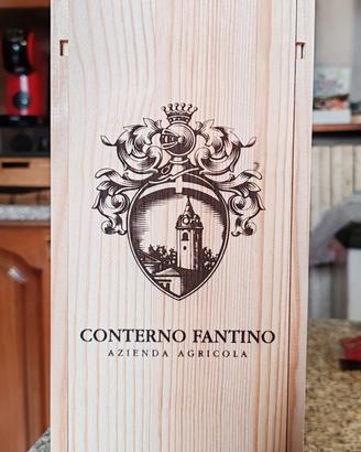 scatola di legno da vino, vuota
