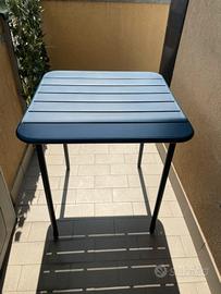 Tavolo quadrato 70x70 metallo blu