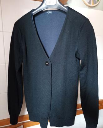 Cardigan Armani lana double face reversibile T. M