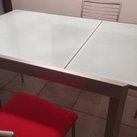 tavolo vetro allungabile + Sedie 150€