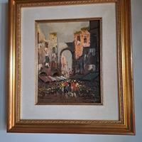 Quadro ad olio con cornice