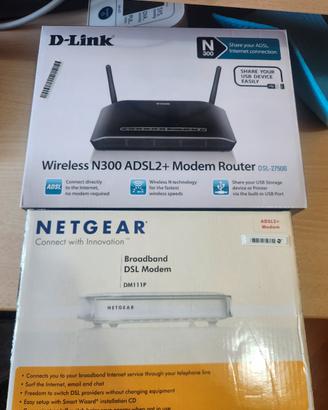 D-Link DSL-2750B + Netgear DM111P ADSL