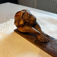 Porta incenso scultura "Yogiman" intagliato a mano