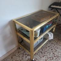 Carrello acciaio e vetro