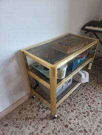 Carrello acciaio e vetro