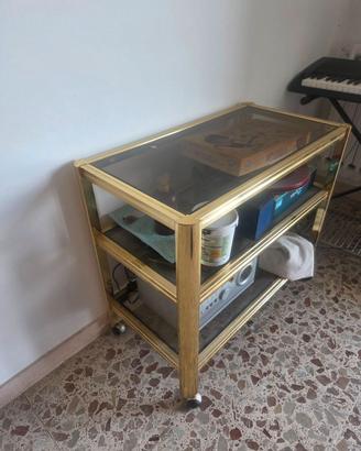 Carrello acciaio e vetro