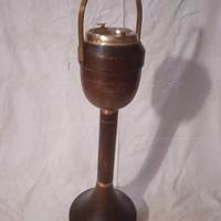 POSACENERE A COLONNA VINTAGE ORIGINALE '60 LEGNO