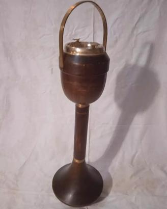 POSACENERE A COLONNA VINTAGE ORIGINALE '60 LEGNO