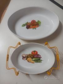 Pirofile smaltate e portapirofile vintage