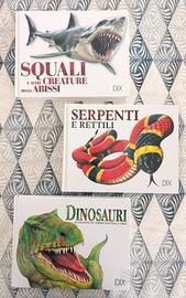 Libri illustrati dinosauri - squali - serpenti