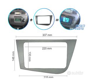 TELAIETTO GRIGIO PER AUTORADIO 2 DIN PER SEAT LEON