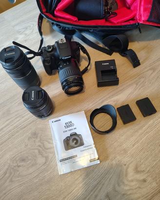 Canon EOS 1300D - Kit Reflex con 3 Obiettivi
