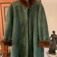 Cappotto Montone Sherling taglia 44 verde inglese