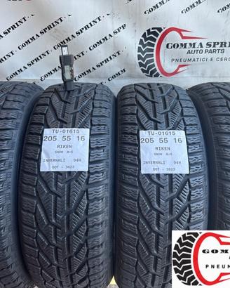 4 PNEUMATICI 205/55 R16 RIKEN INVERNALI