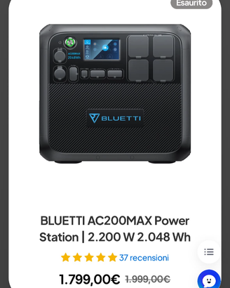 Power station Bluetti Ac200Max + 2 Pannelli PV200