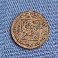 Moneta 1/4 Venezuela Bolivar 1945