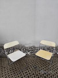 Coppia Di Sedie Plia Anonima Castelli Vintage 