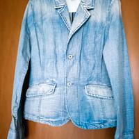Giacca donna jeans denim Diesel tg L stone washed