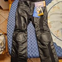 pantalone da moto in pelle naturale tg 50