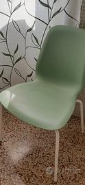 02 sedie in plastica verde 