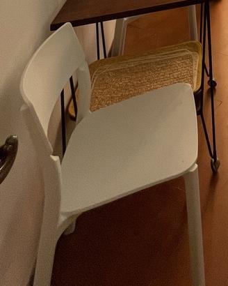 sedia bianca IKEA JANINGE