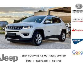 JEEP Compass 1.6 Mjt II 2WD Limited