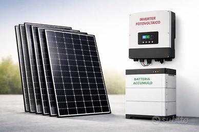 Impianto fotovoltaico 8kw con batteria 15kw solare