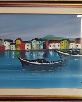 3 quadri a olio firmati Gallus
