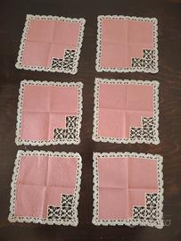 6 tovagliolini da cokteil nuovi 