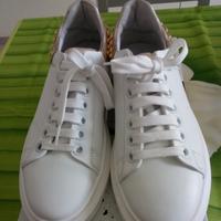Sneakers donna bianche 38 vera pelle