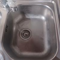 Lavello cucina 100x50 con miscelatore e scarico