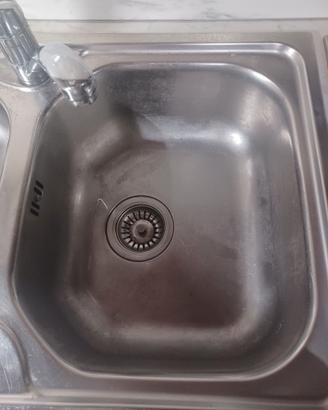 Lavello cucina 100x50 con miscelatore e scarico