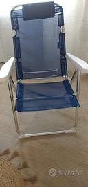 Sedia mare  reclinabile / sdraia/lettino alluminio