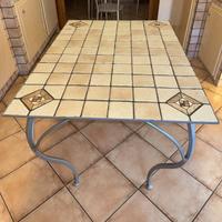 Tavolo ferro battuto artigianale 80x115 con Sedie