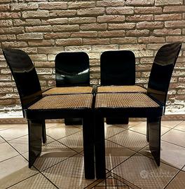 Set 4 sedie design Pierluigi Molinari per Pozzi